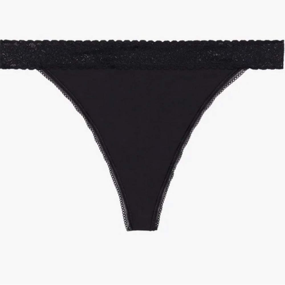Savage X Fenty Cotton Essentials Thong in Caviar
Black Size 2X NWT